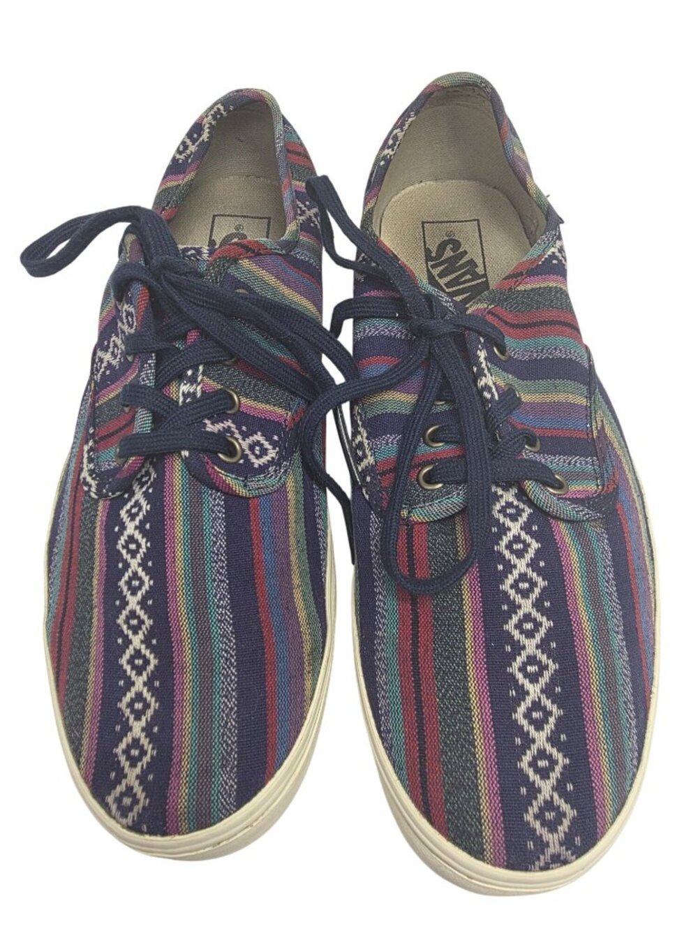 Vans Multicolor Ethnic Stripe Canvas Lace-Up Sneakers US 7.5 Men